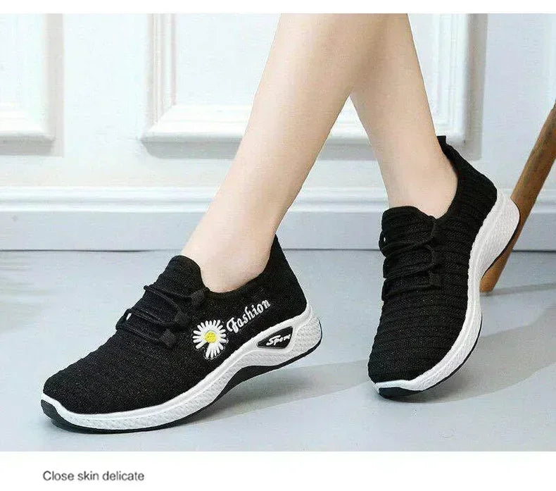 Tênis de corrida leve feminino Tênis adulto Sapatos de rede Tênis confortáveis de sola macia Sapatos casuais respiráveis femininos