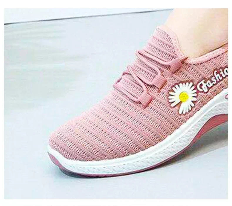 Tênis de corrida leve feminino Tênis adulto Sapatos de rede Tênis confortáveis de sola macia Sapatos casuais respiráveis femininos