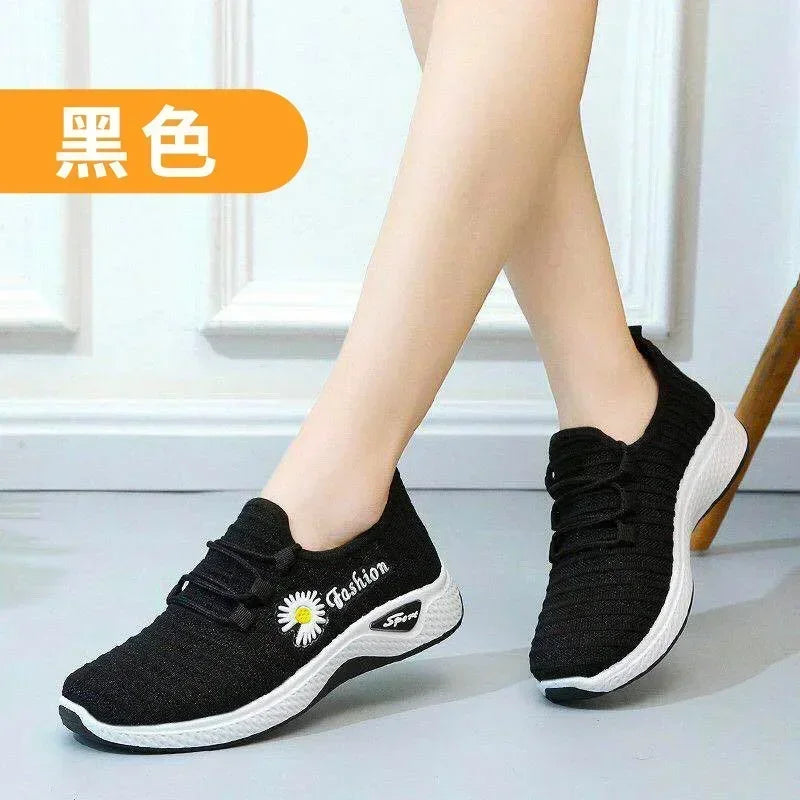Tênis de corrida leve feminino Tênis adulto Sapatos de rede Tênis confortáveis de sola macia Sapatos casuais respiráveis femininos